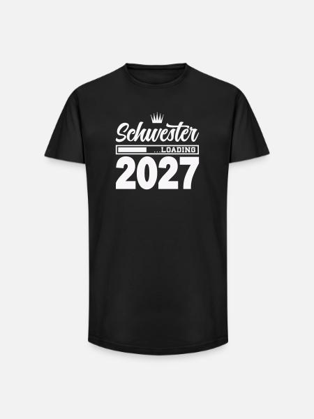 Schwester Loading 2027 - Long Fit Männer T-Shirt - Schwarz