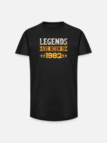 Birthday born in 1982 - Long Fit Men's T-Shirt - black