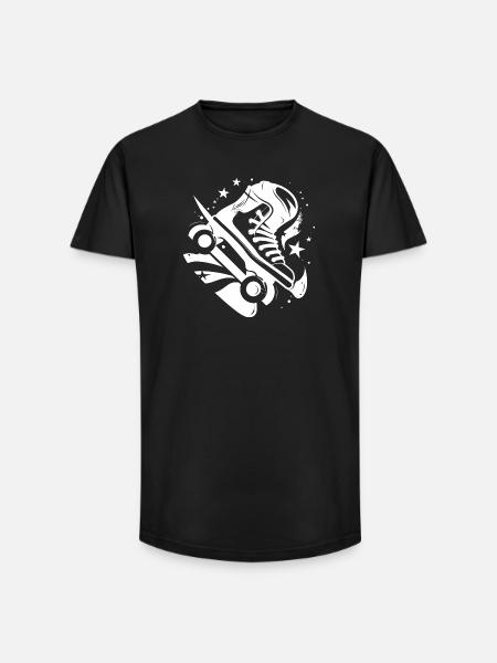 Roller Skates Graphic - Long Fit Men's T-Shirt - black