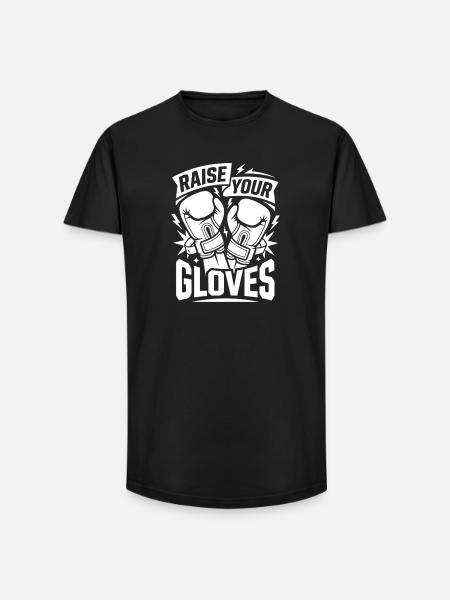 Raise Your Boxing Gloves - Long Fit Men's T-Shirt - black