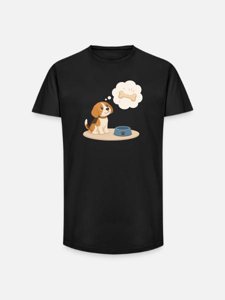 Le Beagle rêve d’un os - T-shirt coupe longue homme - noir
