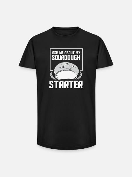 Bread Baker Bakery Bread Roll Baking - Long Fit Men's T-Shirt - black