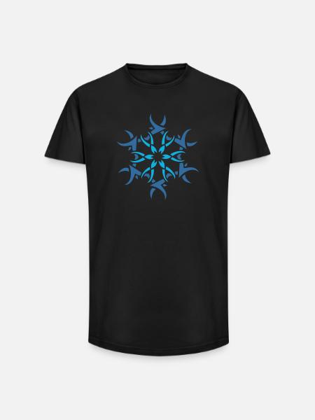 Logo flocon de neige - T-shirt coupe longue homme - noir