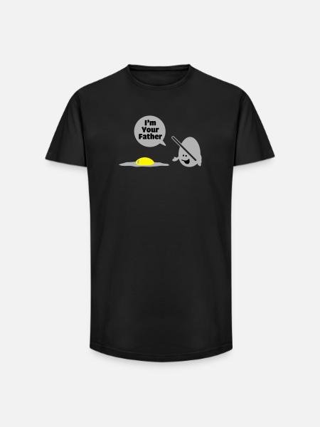egg vader - Long Fit Men's T-Shirt - black