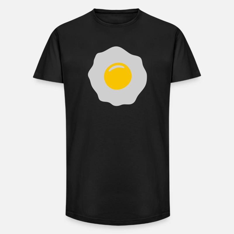 egg ei spiegelei - Long Fit Männer T-Shirt - Schwarz