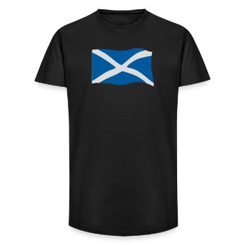 Schottland Fahne - Long Fit Männer T-Shirt - Schwarz - Vorne - AI Model Male 185 light (185cm)