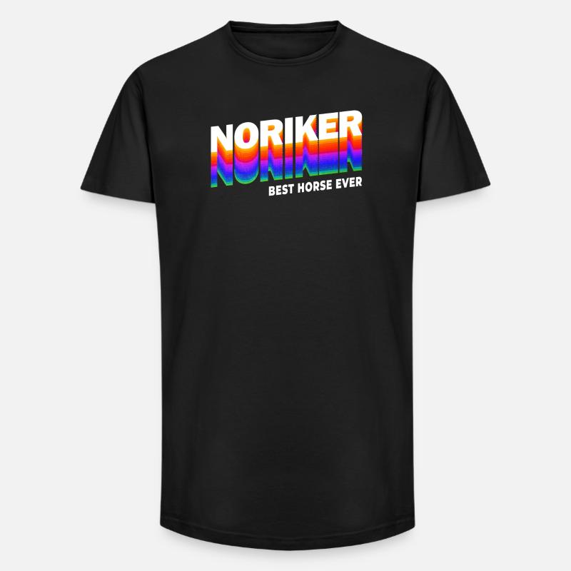 Noriker Pferde Design / Geschenkidee - Long Fit Männer T-Shirt - Schwarz