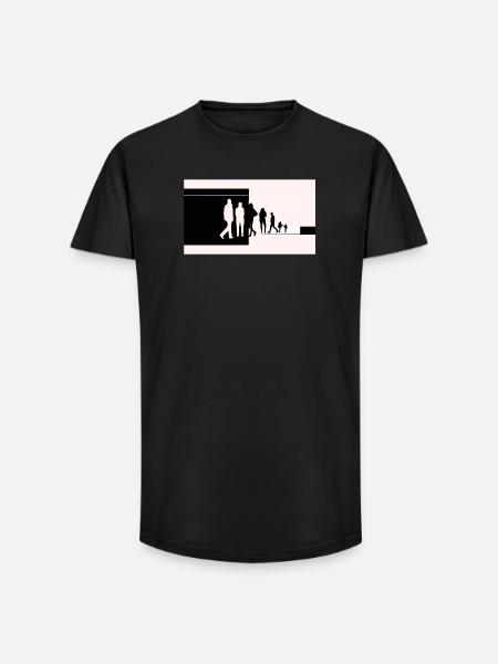 Silhouettes in transition - Long Fit Men's T-Shirt - black