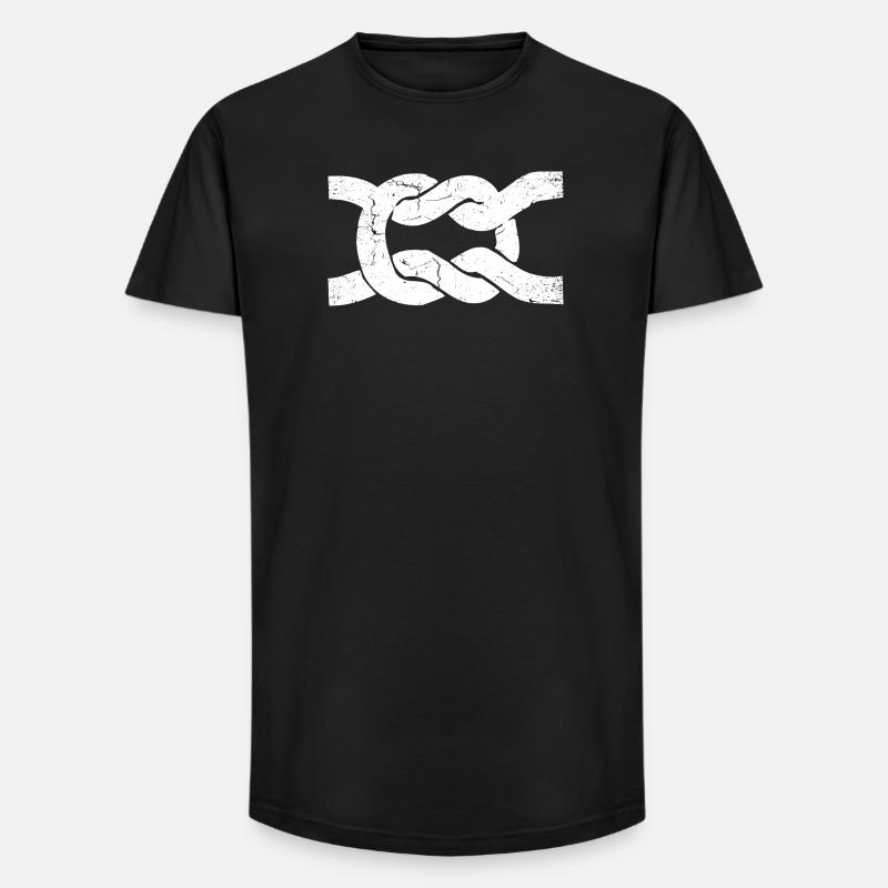 Sailor's knot | node | Node - Long Fit Men's T-Shirt - black