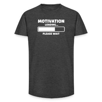 Motivation Loading Humor Design - Long Fit Männer T-Shirt - Anthrazit - Vorne - AI Model Male 185 light (185cm)