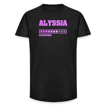 Birth of Alyssia - Long Fit Men's T-Shirt - black - Front - AI Model Male 185 light (185cm)