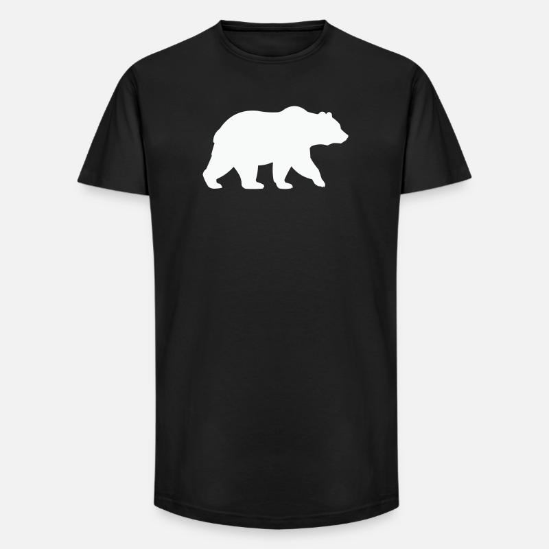 baer- - Long Fit Männer T-Shirt - Schwarz