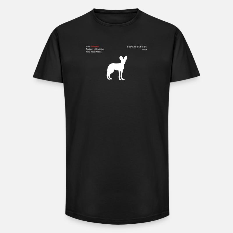 Hund - Long Fit Männer T-Shirt - Schwarz