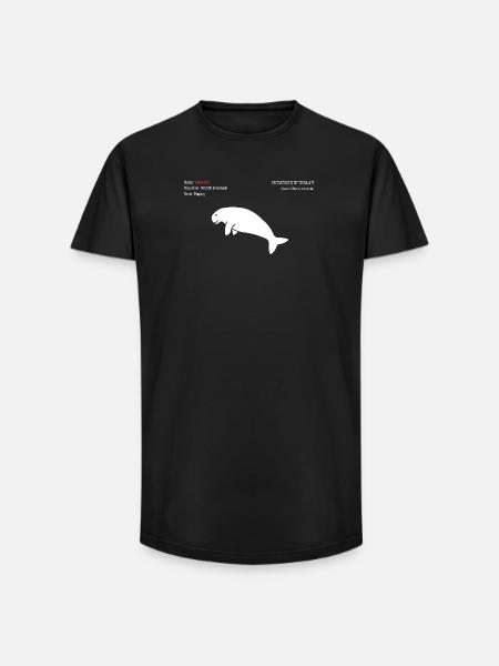 Dugong - T-shirt coupe longue homme - noir