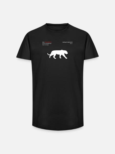 Tiger - Long Fit Men's T-Shirt - black
