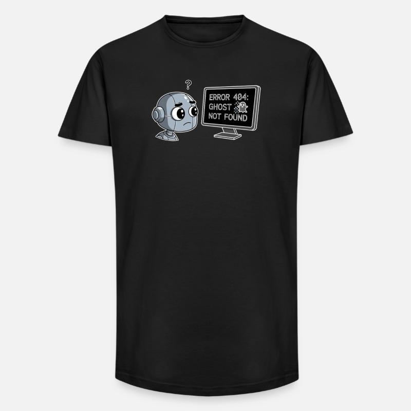 Error 404: Ghost Not Found - Long Fit Männer T-Shirt - Schwarz