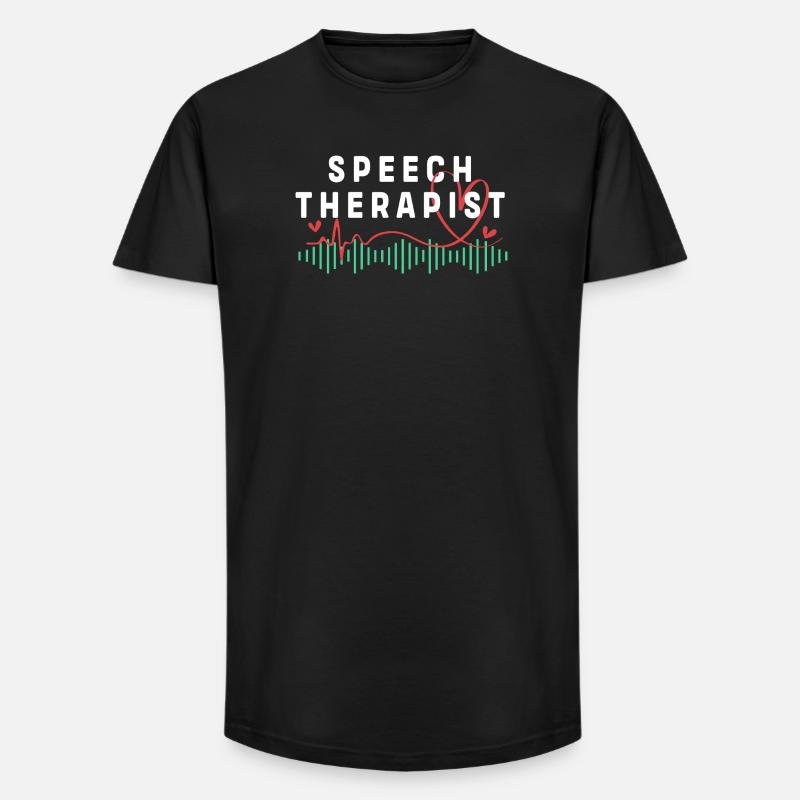 Sprachtherapeut Logopäde Logopädie - Long Fit Männer T-Shirt - Schwarz
