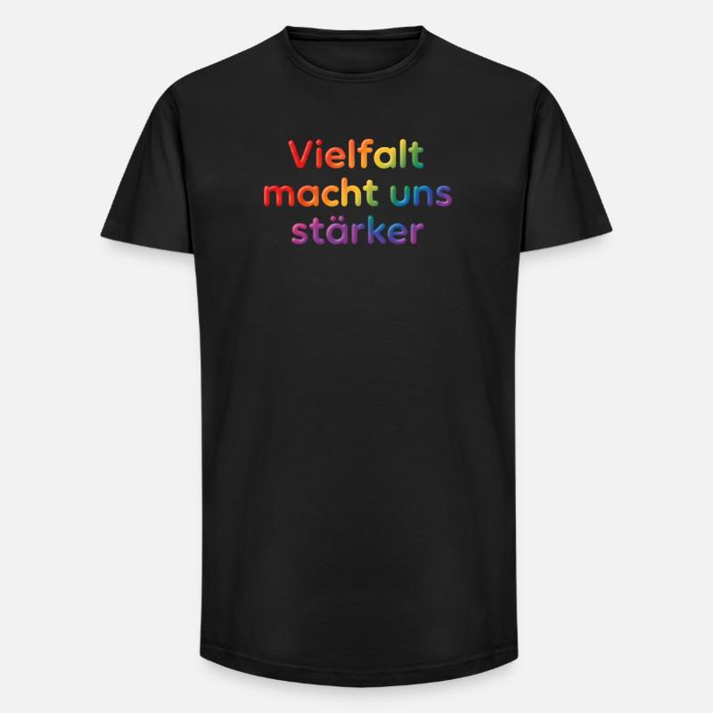 Diversity makes us stronger – unique together - Long Fit Men's T-Shirt - black