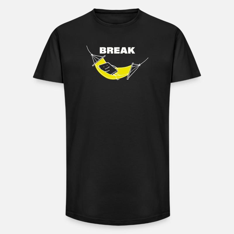 BREAK - Long Fit Männer T-Shirt - Schwarz