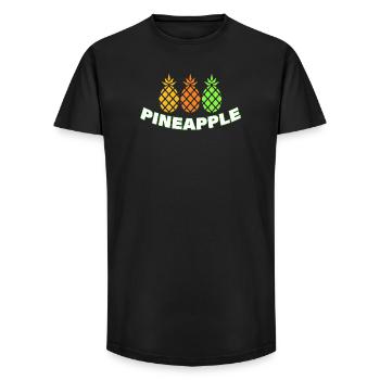 Pineapple - Long Fit Men's T-Shirt - black - Front - AI Model Male 185 light (185cm)