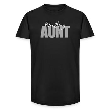 Tante de la Lutte Fière - T-shirt coupe longue homme - noir - Devant - AI Model Male 185 light (185cm)