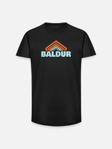 Baldur - T-shirt coupe longue homme - noir