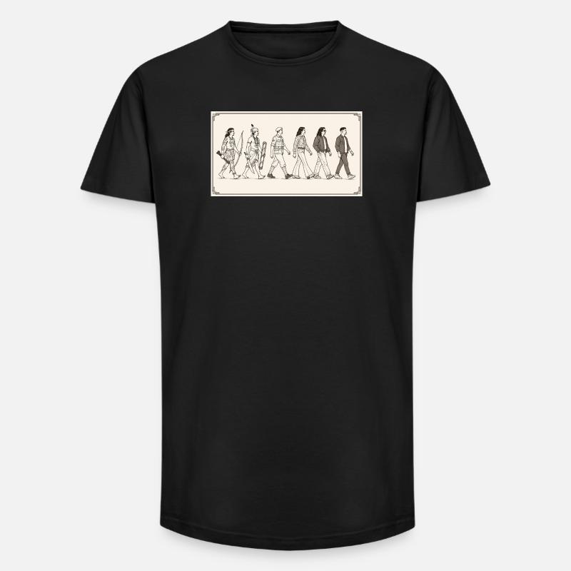 Évolution des Moluques par s2soon - T-shirt coupe longue homme - noir