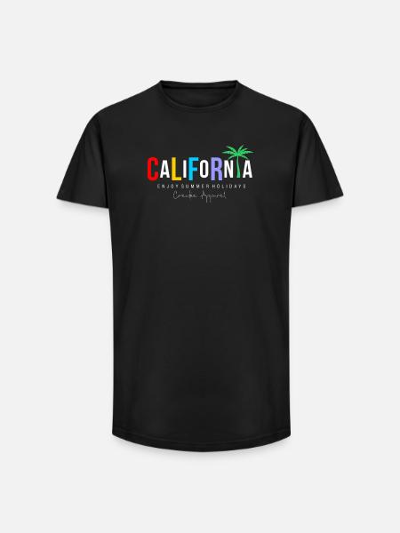 California Holiday Painting - Long Fit Men's T-Shirt - black