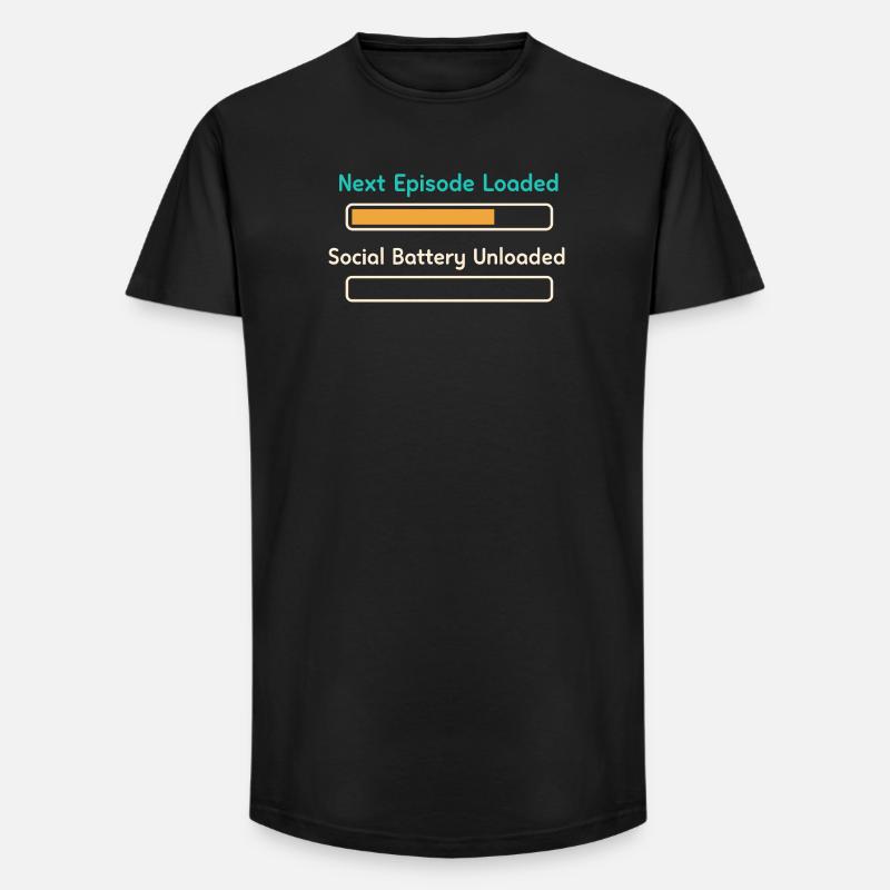 Anime introvert Weeb couch potato - Long Fit Men's T-Shirt - black