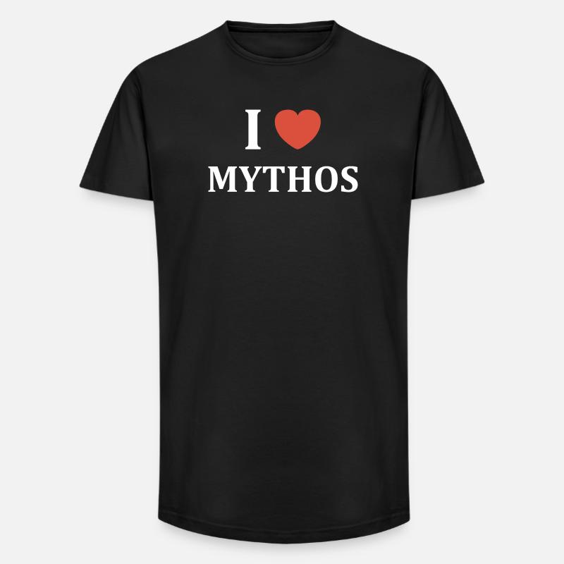 Mythos - Long Fit Männer T-Shirt - Schwarz