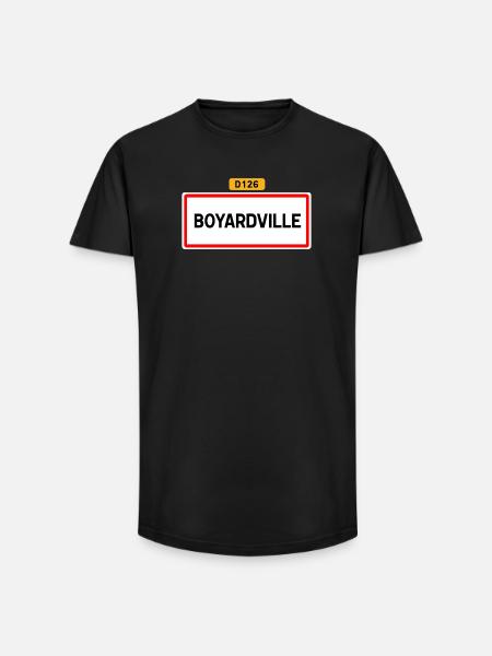Boyardville D126 - T-shirt coupe longue homme - noir