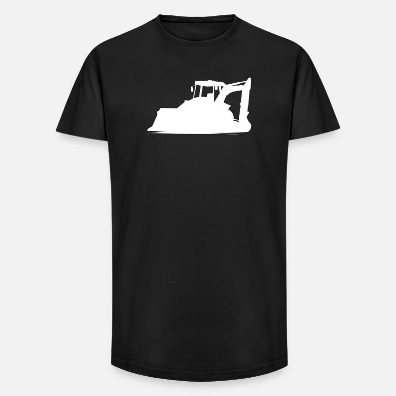 Baggerfahrer und Baugeräteführer Silhouette – - Long Fit Männer T-Shirt - Schwarz