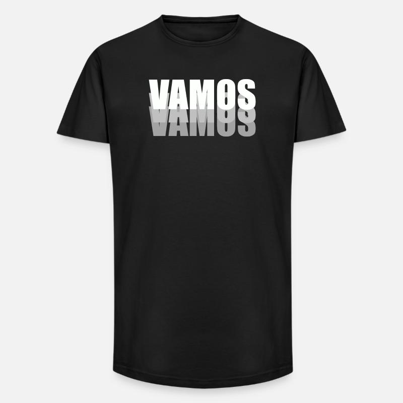 VAMOS - Long Fit Männer T-Shirt - Schwarz