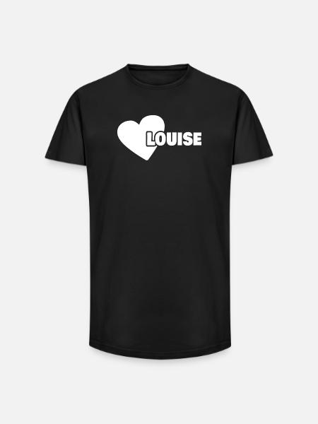 Née Louise - T-shirt coupe longue homme - noir
