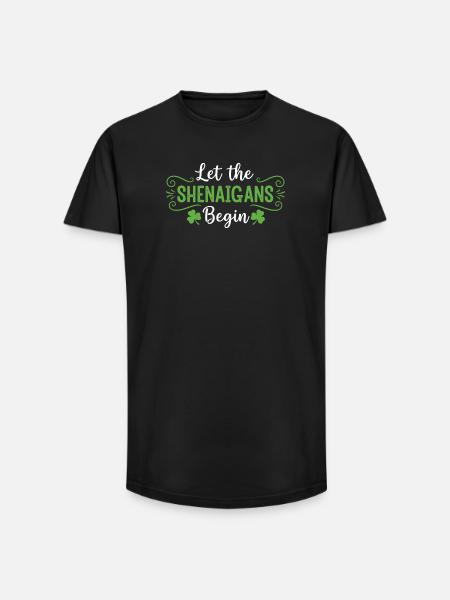 Let the Shenanigans Begin - Long Fit Men's T-Shirt - black