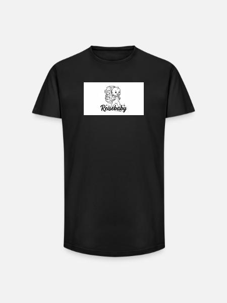 Reisebaby Rucksack-Logo - Long Fit Männer T-Shirt - Schwarz
