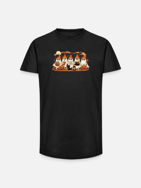 Halloween trick or treet ghosts - Long Fit Men's T-Shirt - black