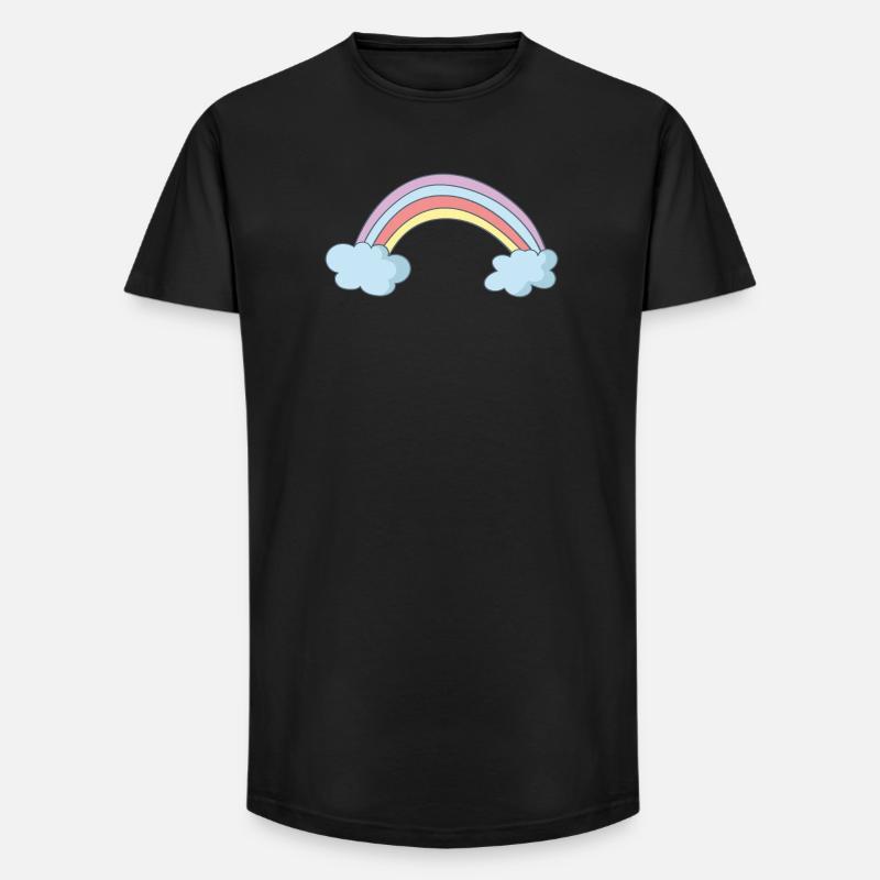 Regenbogen - Long Fit Männer T-Shirt - Schwarz