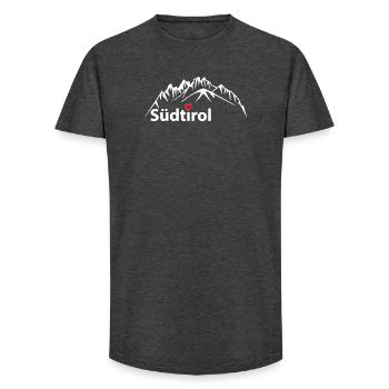 Die Dolomiten, Berge Südtirol  - Long Fit Männer T-Shirt - Anthrazit - Vorne - AI Model Male 185 light (185cm)