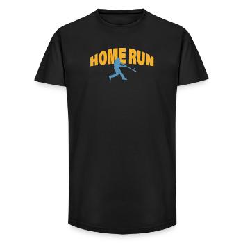 HOME RUN - Long Fit Men's T-Shirt - black - Front - AI Model Male 185 light (185cm)