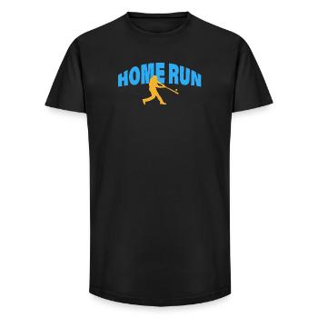 Home Run - Long Fit Men's T-Shirt - black - Front - AI Model Male 185 light (185cm)