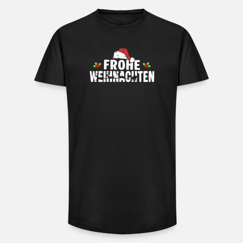 Frohe Weihnachten - Long Fit Männer T-Shirt - Schwarz