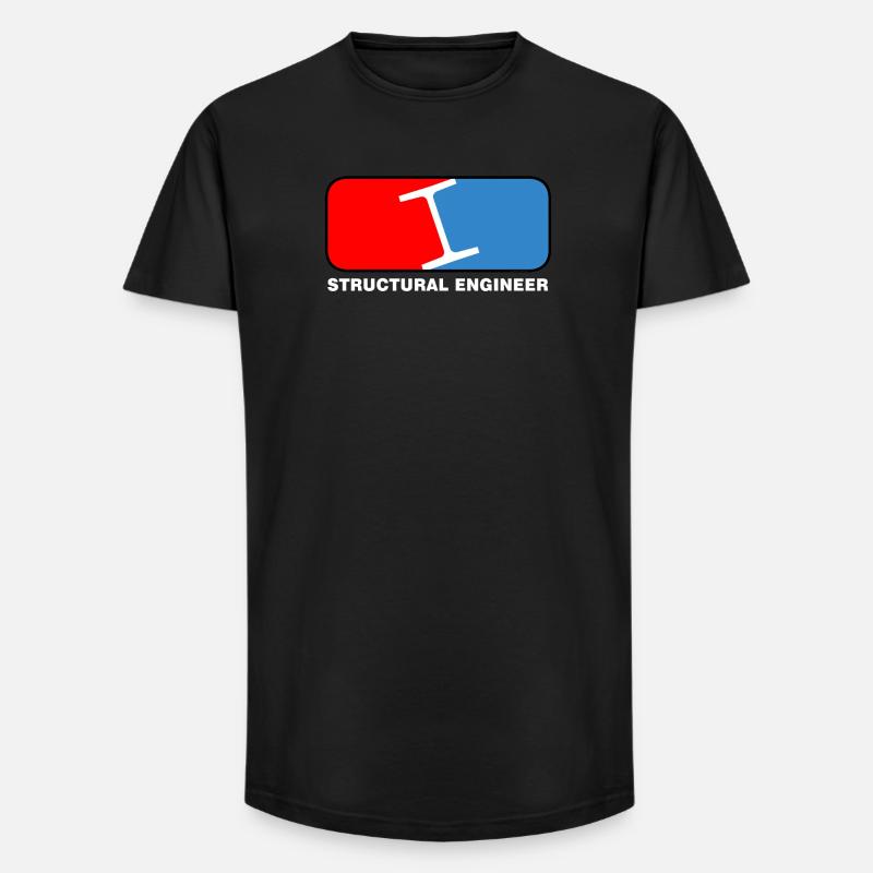 Structural Engineer League White Text - T-shirt coupe longue homme - noir
