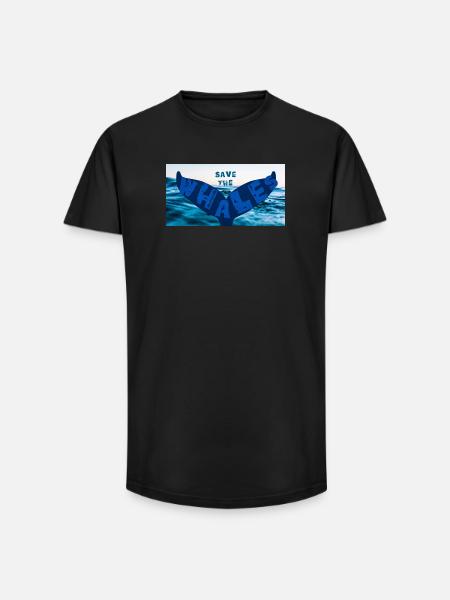 Save the whales - Long Fit Men's T-Shirt - black