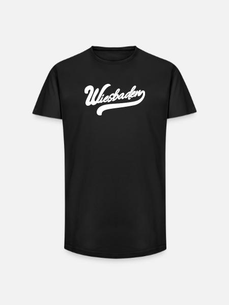 Wiesbaden Retro - Long Fit Men's T-Shirt - black