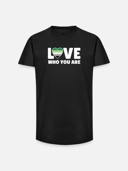 Love who you are - Long Fit Men's T-Shirt - black