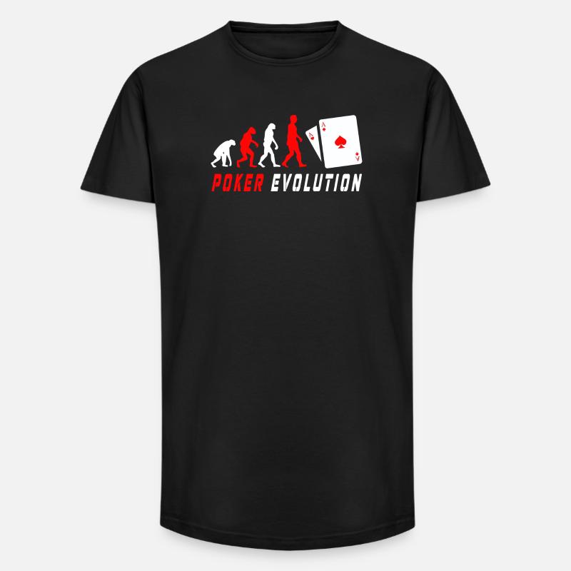 Poker Evolution - Long Fit Männer T-Shirt - Schwarz