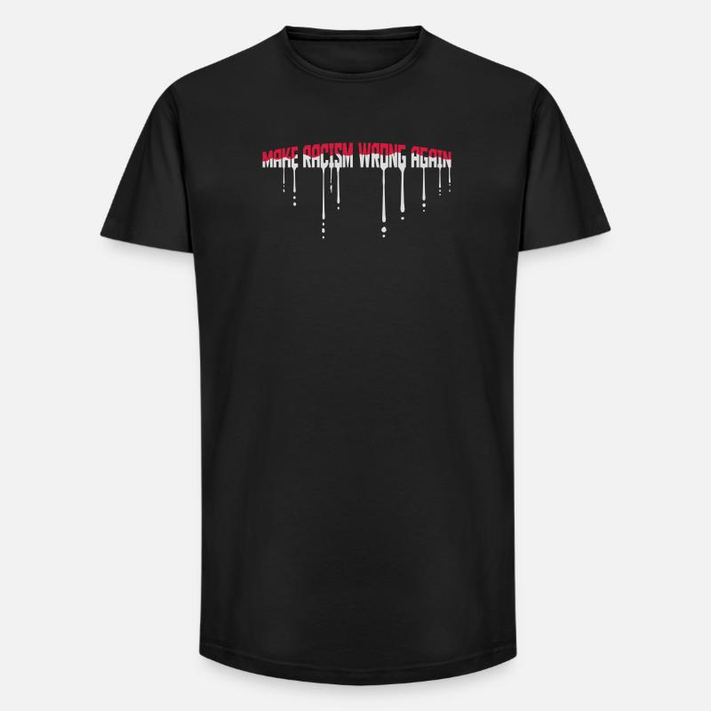 make racism wrong again - Long Fit Männer T-Shirt - Schwarz