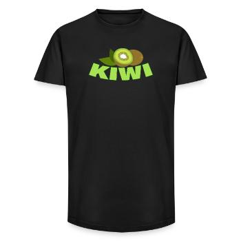 Kiwi - T-shirt coupe longue homme - noir - Devant - AI Model Male 185 light (185cm)