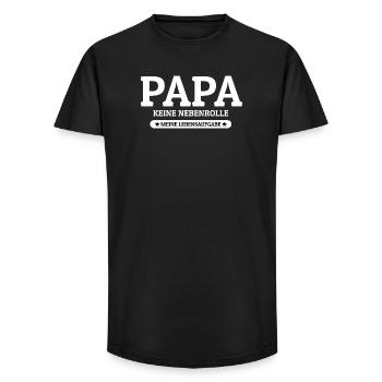 Dad Life Task Shirt – No Supporting Role - Long Fit Men's T-Shirt - black - Front - AI Model Male 185 light (185cm)